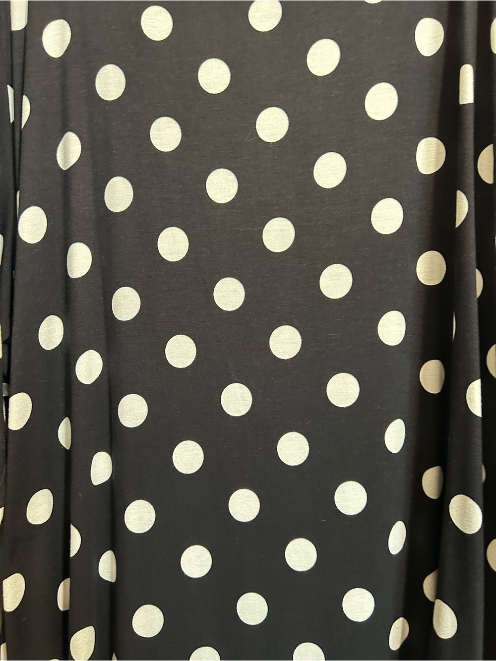 Cato Black Polka Dot Scoop Neck Tee with White Dots - Picture 3 of 9